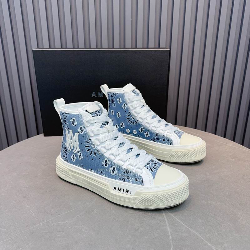 AMIRI Blue Bandana High-Top Sneakers