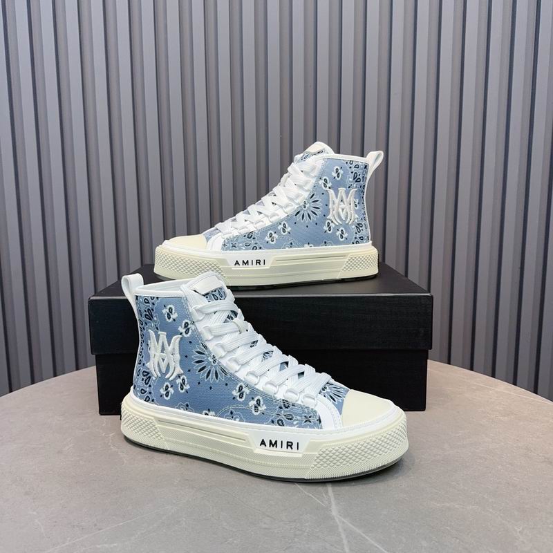 AMIRI Blue Bandana High-Top Sneakers