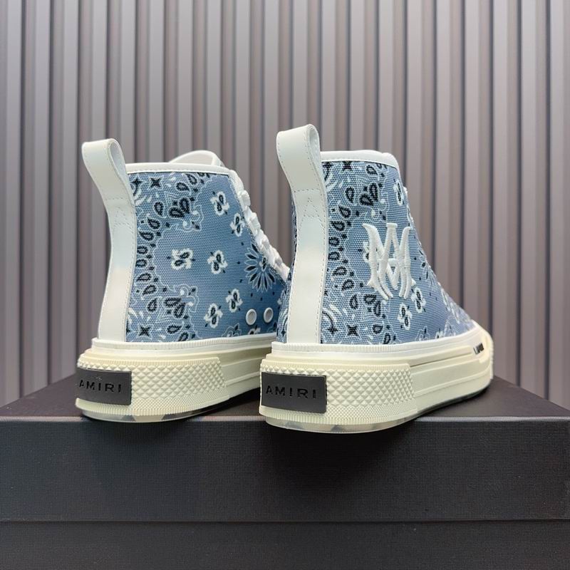 AMIRI Blue Bandana High-Top Sneakers