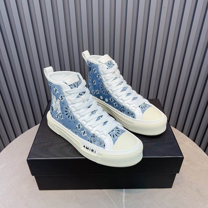 AMIRI Blue Bandana High-Top Sneakers