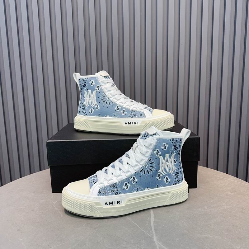 AMIRI Blue Bandana High-Top Sneakers