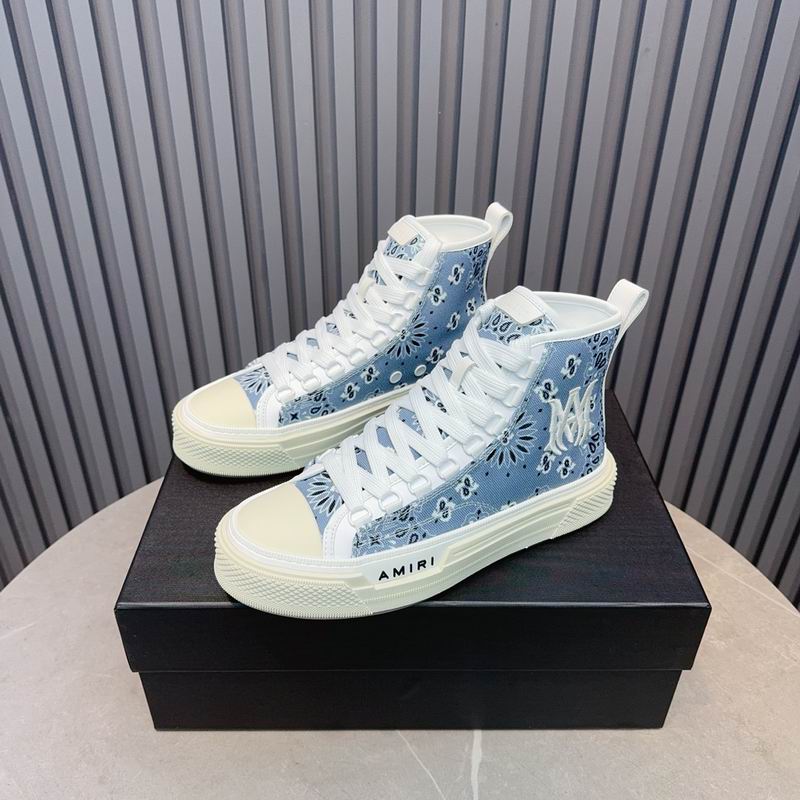 AMIRI Blue Bandana High-Top Sneakers
