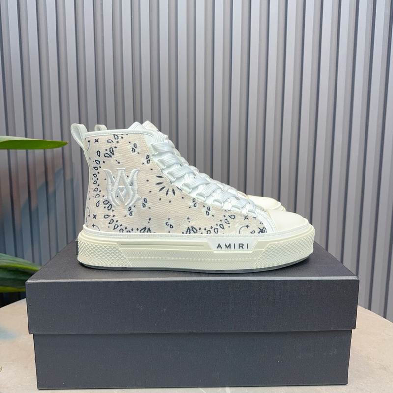 AMIRI White Bandana High-Top Sneakers