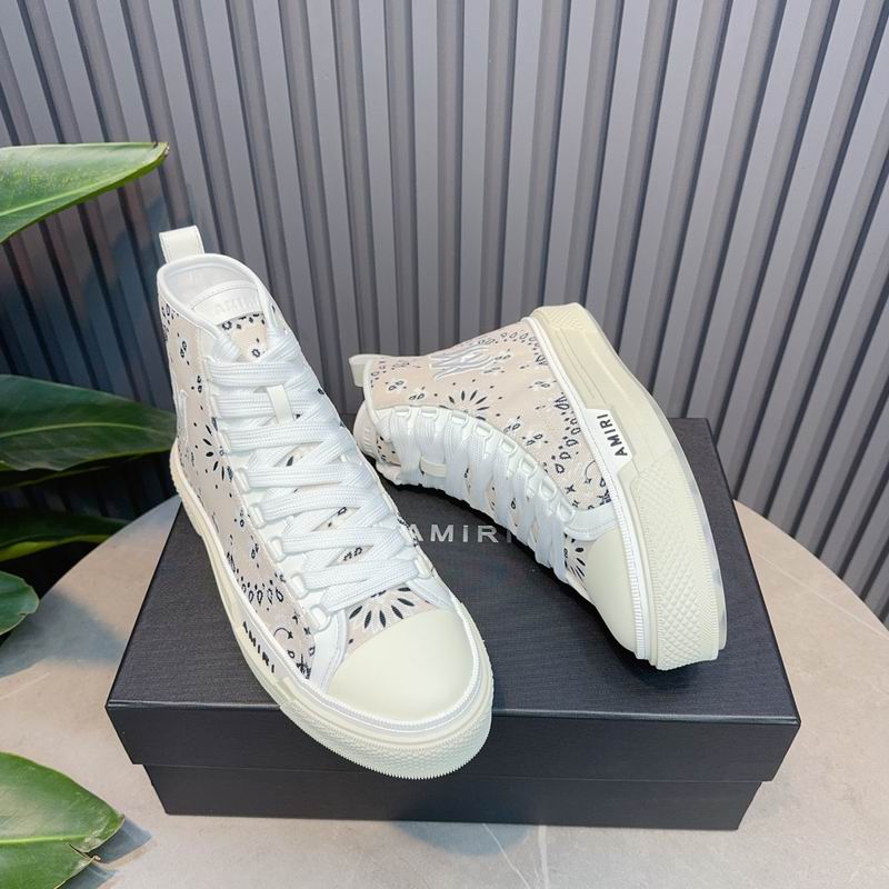 AMIRI White Bandana High-Top Sneakers