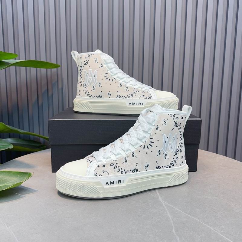 AMIRI White Bandana High-Top Sneakers