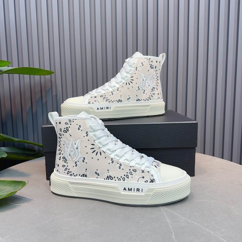 AMIRI White Bandana High-Top Sneakers