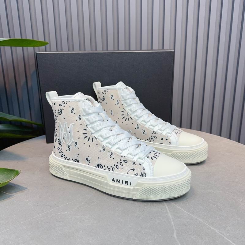 AMIRI White Bandana High-Top Sneakers