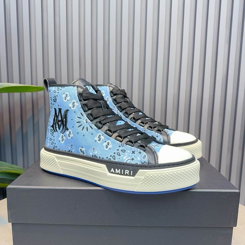 AMIRI Sky Blue Bandana High-Top Sneakers