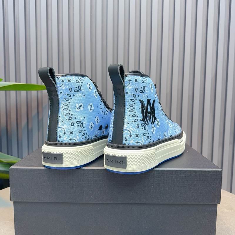 AMIRI Sky Blue Bandana High-Top Sneakers