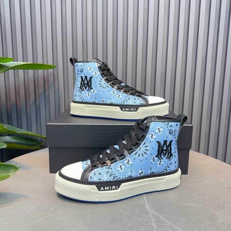 AMIRI Sky Blue Bandana High-Top Sneakers