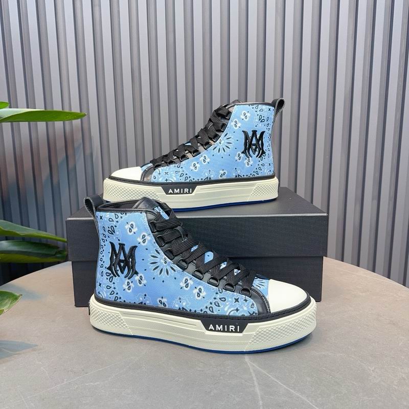 AMIRI Sky Blue Bandana High-Top Sneakers