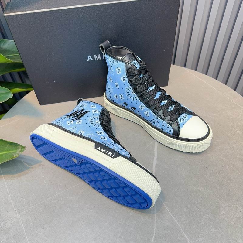 AMIRI Sky Blue Bandana High-Top Sneakers