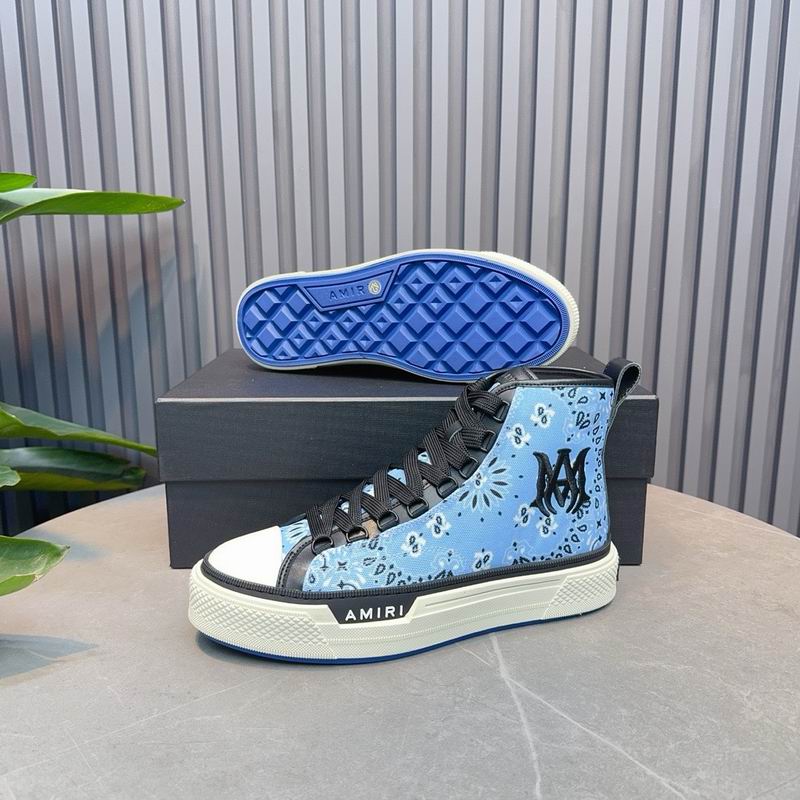 AMIRI Sky Blue Bandana High-Top Sneakers