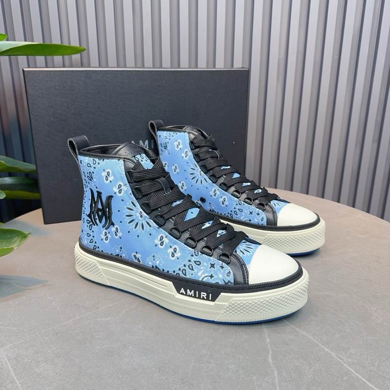 AMIRI Sky Blue Bandana High-Top Sneakers