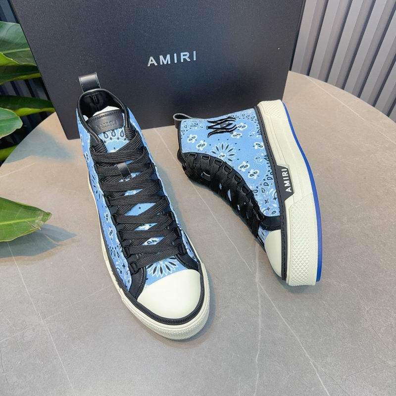 AMIRI Sky Blue Bandana High-Top Sneakers