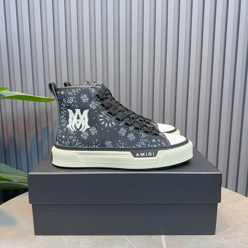 AMIRI Black Bandana High-Top Sneakers