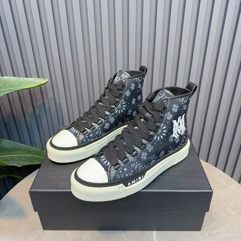 AMIRI Black Bandana High-Top Sneakers