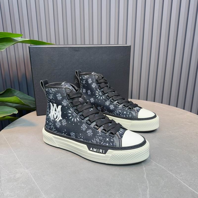 AMIRI Black Bandana High-Top Sneakers