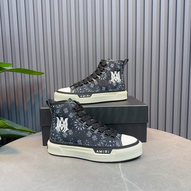 AMIRI Black Bandana High-Top Sneakers