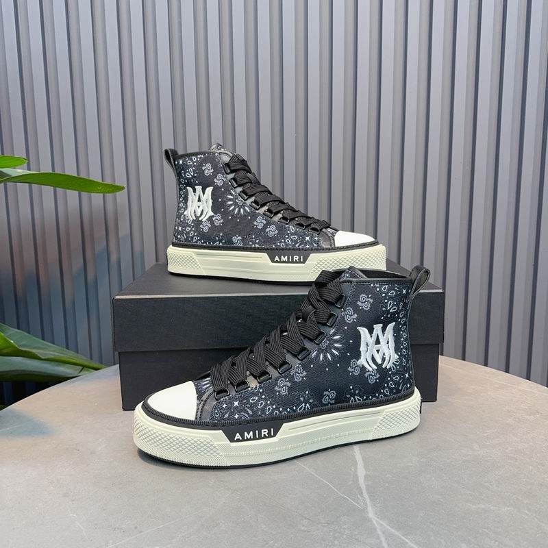 AMIRI Black Bandana High-Top Sneakers