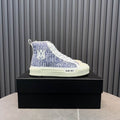 AMIRI Light Blue Monogram High-Top Sneakers