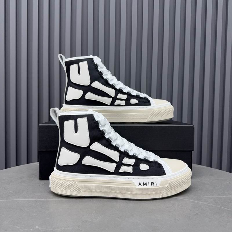 AMIRI Black Bones High-Top Sneakers