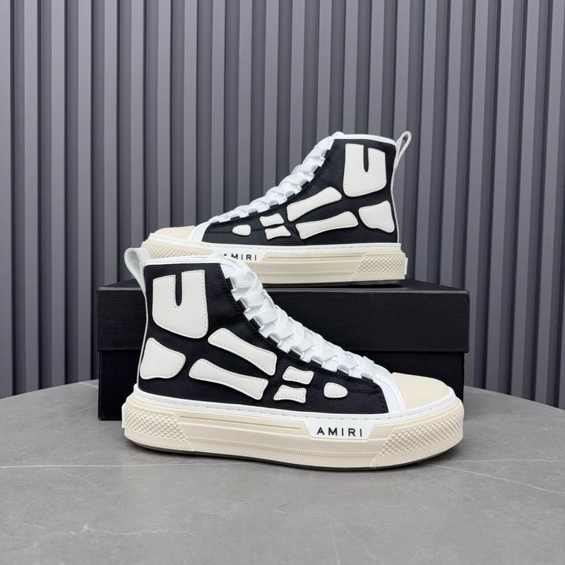 AMIRI Black Bones High-Top Sneakers