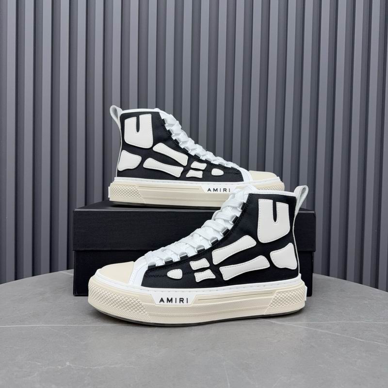 AMIRI Black Bones High-Top Sneakers