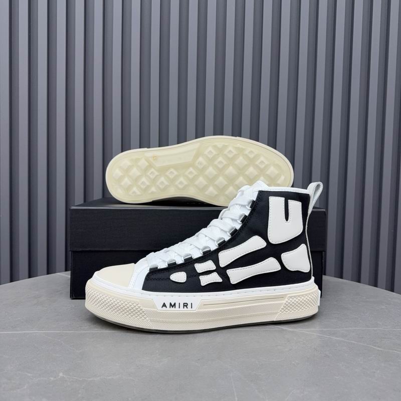 AMIRI Black Bones High-Top Sneakers