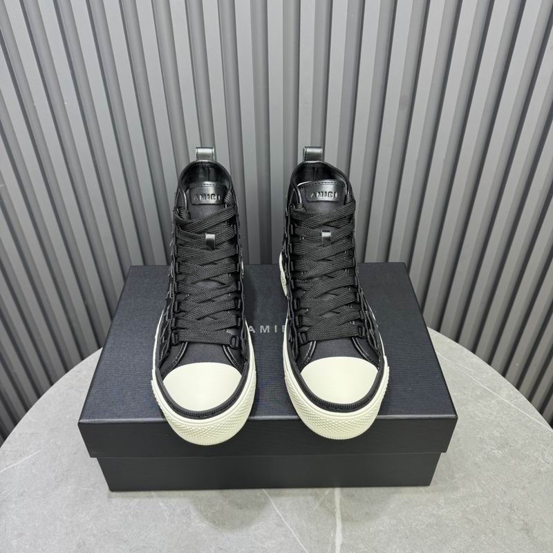 AMIRI Black Star Leather High-Top Sneakers