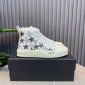 AMIRI Star High-Top Sneakers - White & Black