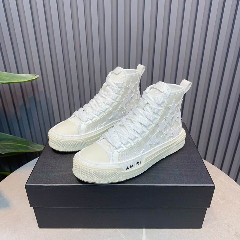 AMIRI All-White Star High-Top Sneakers