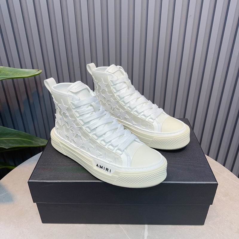 AMIRI All-White Star High-Top Sneakers
