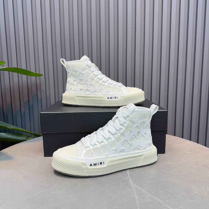 AMIRI All-White Star High-Top Sneakers