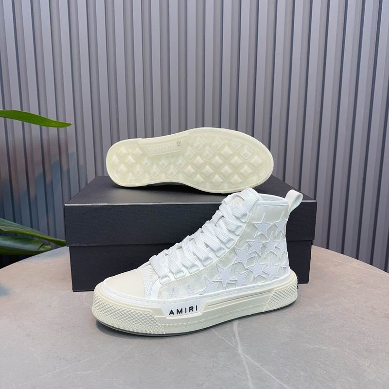 AMIRI All-White Star High-Top Sneakers
