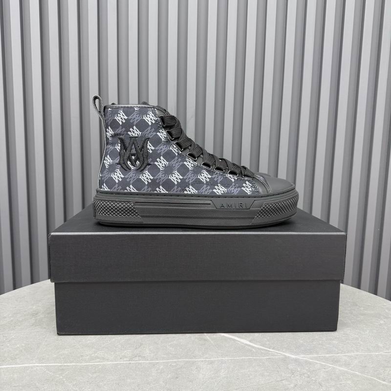 AMIRI Black MA Monogram High-Top Sneakers