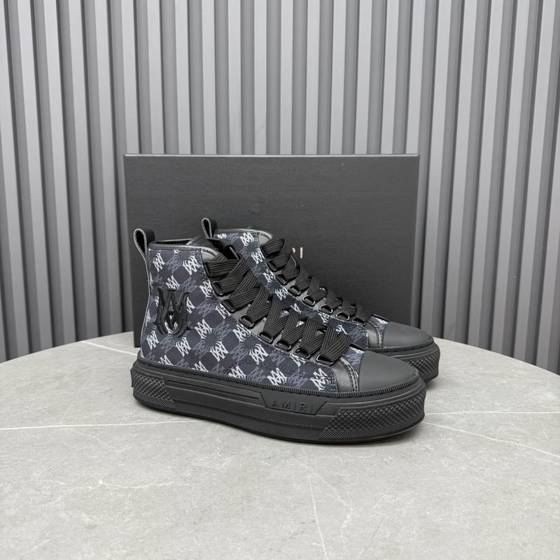AMIRI Black MA Monogram High-Top Sneakers