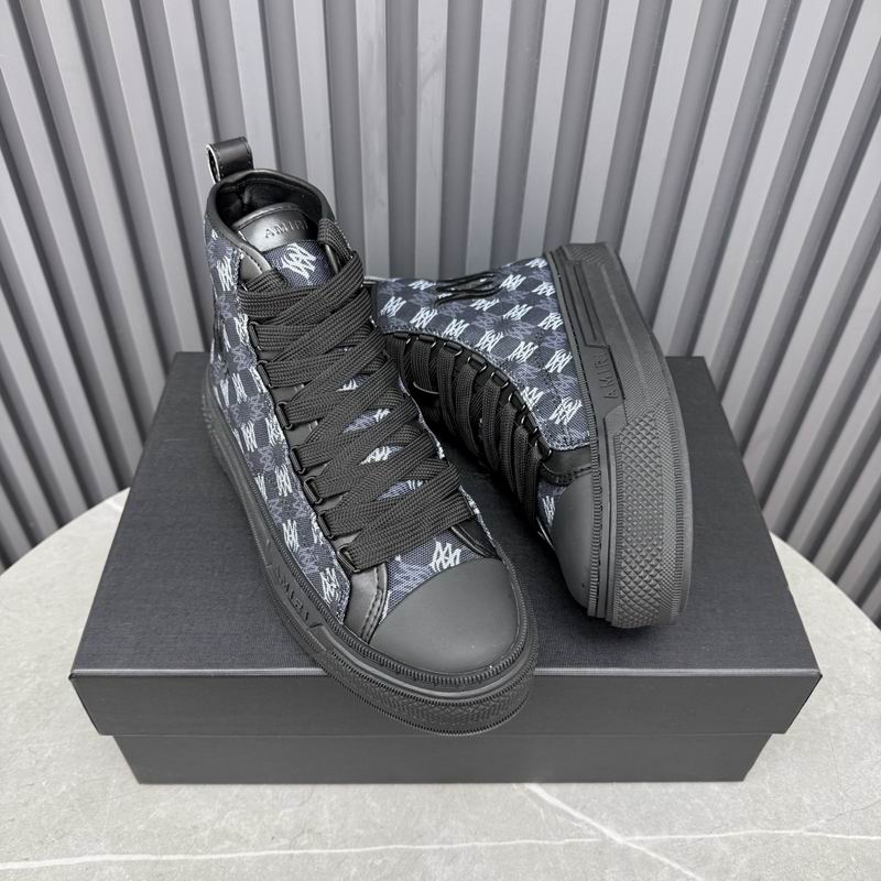 AMIRI Black MA Monogram High-Top Sneakers