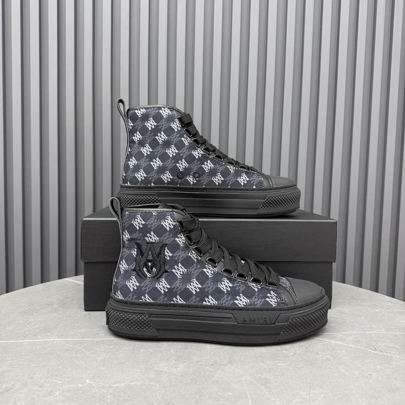 AMIRI Black MA Monogram High-Top Sneakers