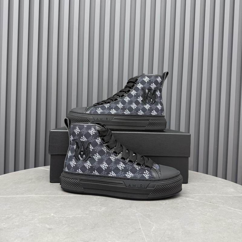 AMIRI Black MA Monogram High-Top Sneakers