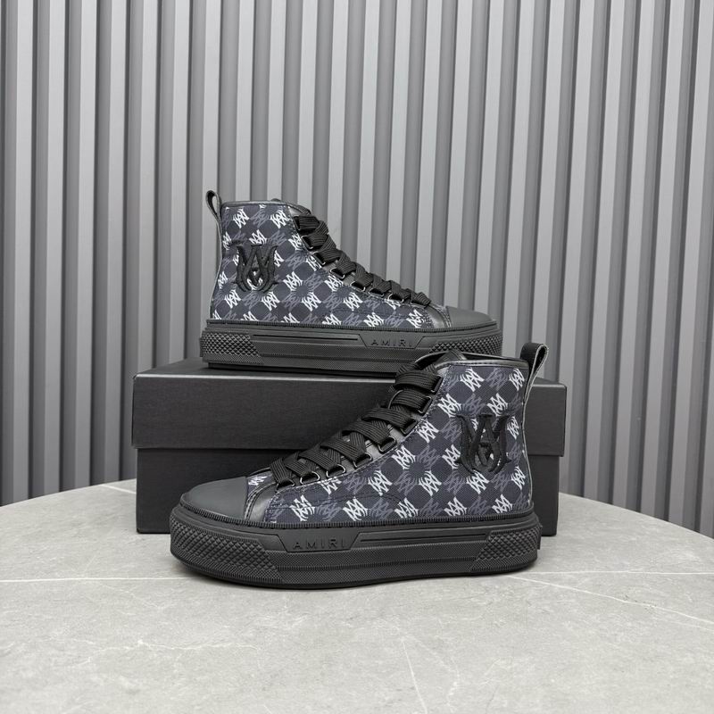 AMIRI Black MA Monogram High-Top Sneakers