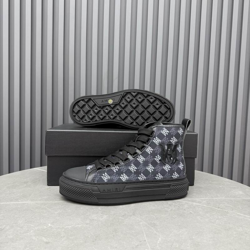 AMIRI Black MA Monogram High-Top Sneakers