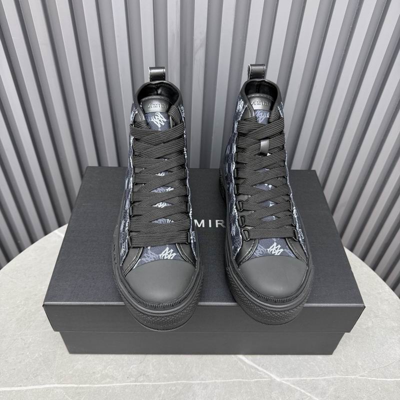 AMIRI Black MA Monogram High-Top Sneakers