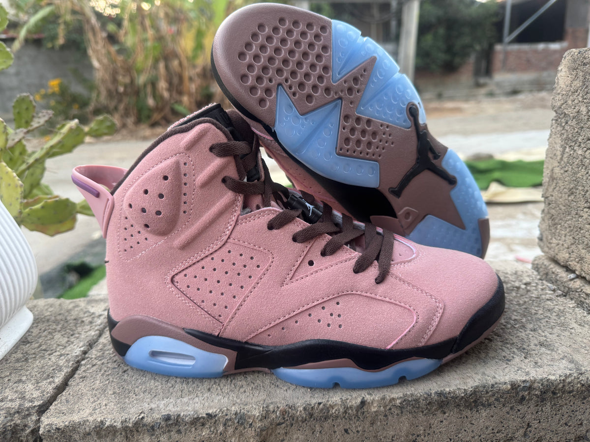 Air Jordan 6 Dusty Pink & Blue Sneakers
