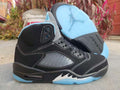 Air Jordan 5 Black & University Blue Sneakers