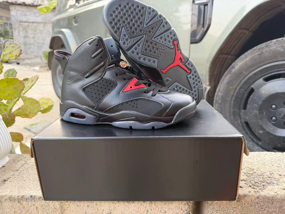 Air Jordan 6 Black & Red Sneakers